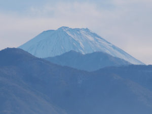笛吹市から見える富士山